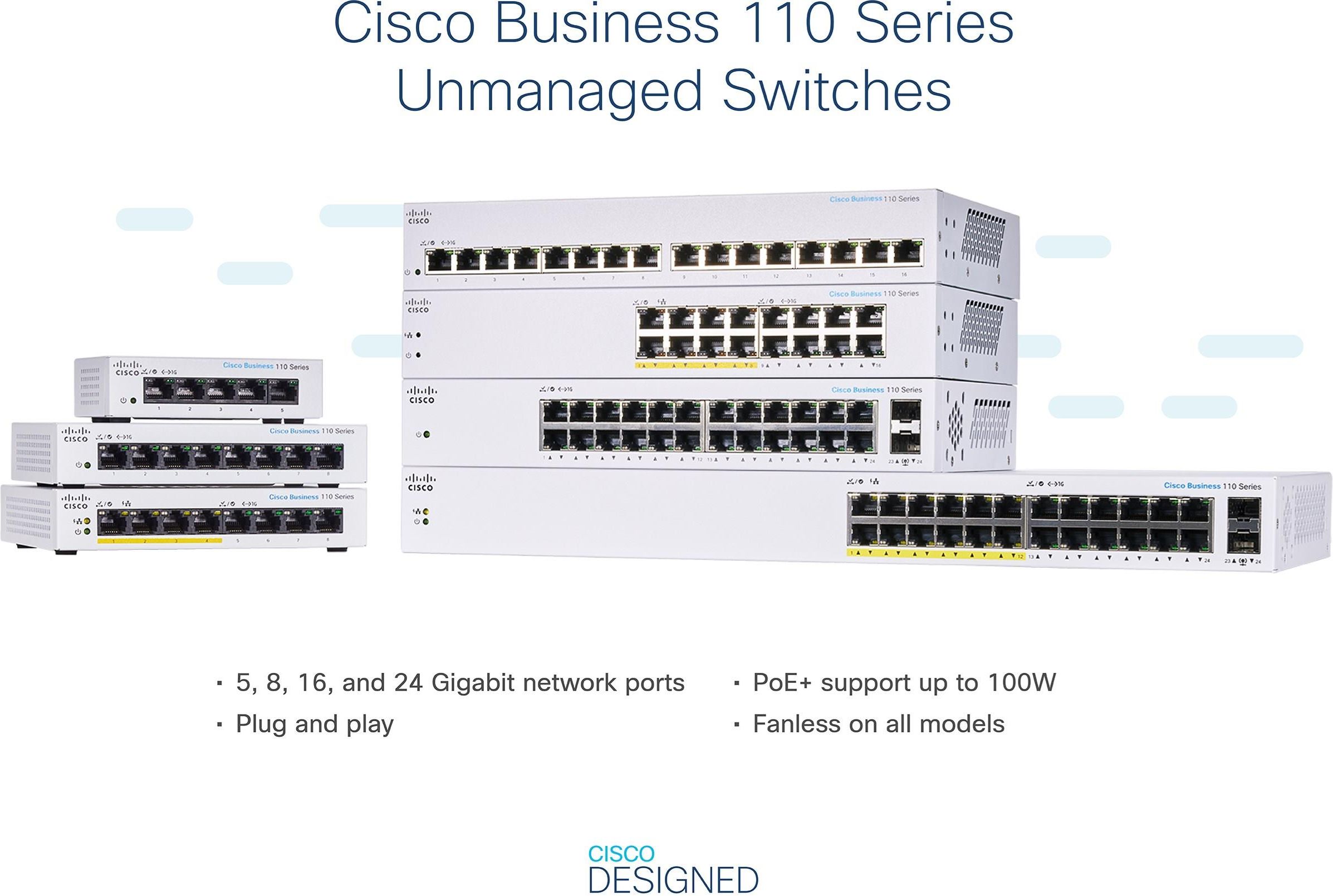 Cisco Business CBS110-8T-D Switch 8 Porte Gigabit - Non Gestito, Desktop, Senza Ventola - Foto 11