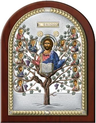 Ikona Jezus i 12 apostołów | Rozmiar: 15x20 cm | SKU: VL84301/4LCOL