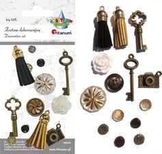 Zdjęcie Titanum Zawieszki Chwosty Kryształki Scrapbookingu 14El - Tychy