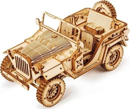 Robotime Drewniany Model Puzzle 3D Jeep Wojskowy Mc701 Uniwersalny