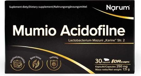 Narum Mumio Acidofilne 250 mg Suplement diety 30 kapsułek