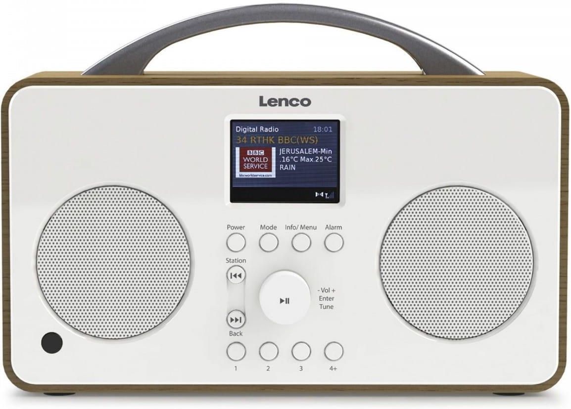 Lenco PIR-645 – Radio FM Portatile In Bianco, Compatta E Semplice Per Casa O Ufficio