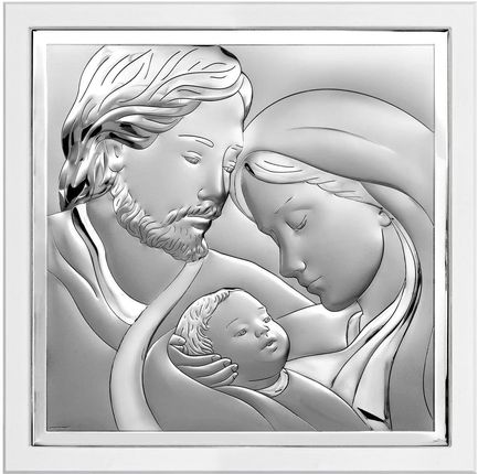 Beltrami Obrazek Święta Rodzina Na Białym Drewnie 10X10 Cm Bc6651/2W