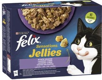 Felix Sensations Jellies Karma dla kotów wybór smaków w galaretce 12x85g
