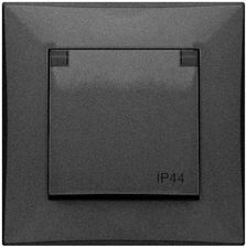 Zdjęcie Elektroplast Lorente Grafit Gniazdo 2P+Z Ip44 (303608) - Rogoźno