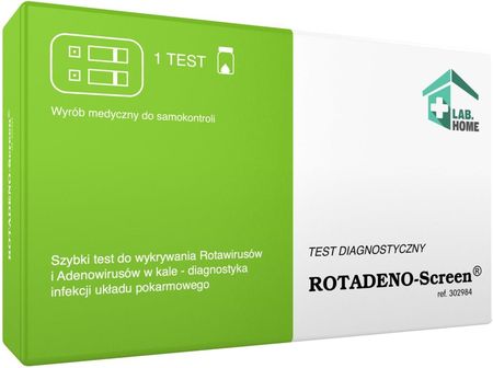 LabHome ROTADENO-Screen Test na rotawirusy i adenowirusy dla dzieci (test z kału)