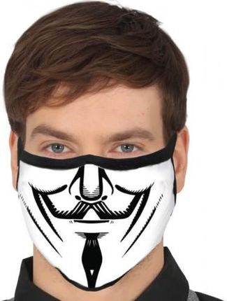 Guirca Śmieszna Maseczka Ochronna Anonymous Vendetta