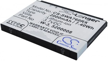 Cameron Sino Sierra Wireless Aircard 760 5200008 2000Mah 7.40Wh Li-Ion 3.7V (CSSWA760RX)