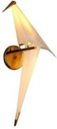 Copel Kinkiet LAMPA ścienna metalowa OPRAWA dekoracyjna LED 7W 3000K modernistyczny ptak bird biały złoty (CGLOTKINKIET)