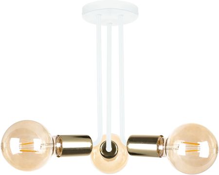 Ket Loftowa LAMPA sufitowa metalowa OPRAWA sticks biała złota (KET1174)