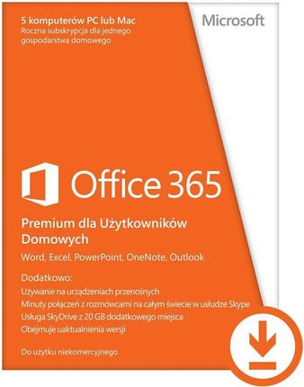 Microsoft Office 365 Home Premium, roczna subskrypcja ESD (6GQ00092)