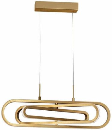 Mlamp Modernistyczna LAMPA wisząca ARTE metalowa OPRAWA loftowy ZWIS LED 50W 3000K podłużny złoty (139110352)