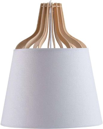 Ket LAMPA wisząca skandynawska OPRAWA metalowy ZWIS abażurowy biały (KET756)