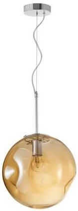 Mlamp Skandynawska LAMPA wisząca MAYAN loftowa OPRAWA szklany ZWIS kula chrom beżowa (139988104)