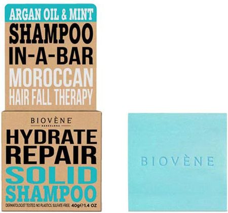 Biovene Hair Care Szampon Bar Hydrate Repair Argan Oil & Mint 40g