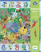 Djeco Puzzle Kartonowe Gigant Dżungla Od 1 Do 10 54El.