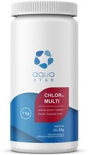 Aquastar Chlortix Multi Tabletki 20g 1kg Środek Do Długotrwałej Dezynfekcji Wody Basenowej