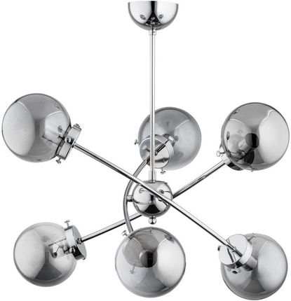 Alfa Lampa wisząca Syla srebrna 6 x E14