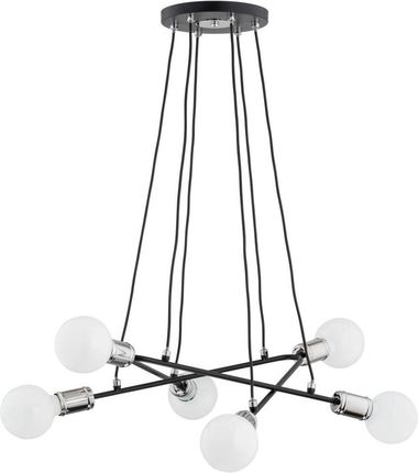 Alfa Lampa wisząca Vivia czarno-srebrna 6 x E27
