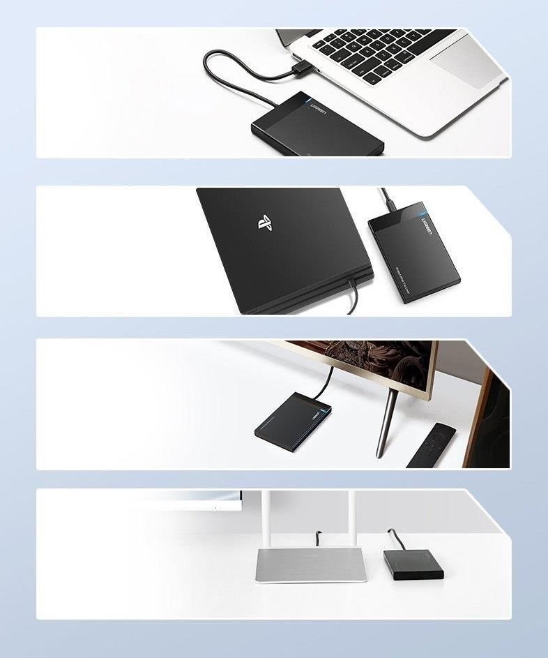 Ugreen Kieszeń Na Dysk Hdd Ssd Obudowa Dysku Sata 2,5'' Usb 3.2 Gen 1 (5 Gbps) Usb Typ C + Kabel 0,5 M Czarny (Us221 50743) (US22150743) - zdjęcie 3 Ugreen Kieszeń Na Dysk Hdd Ssd Obudowa Dysku Sata 2,5'' Usb 3.2 Gen 1 (5 Gbps) Usb Typ C + Kabel 0,5 M Czarny (Us221 50743) (US22150743)