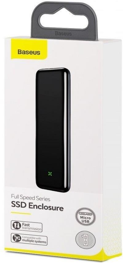 Baseus Obudowa dysku SSD M.2 Full Speed Series, USB-C, 5Gbps (szara) - zdjęcie 4 Baseus Obudowa dysku SSD M.2 Full Speed Series, USB-C, 5Gbps (szara)
