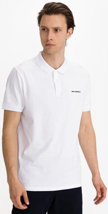 Karl Lagerfeld Polo Koszulka Biały - Ceny i opinie T-shirty i koszulki męskie UINV