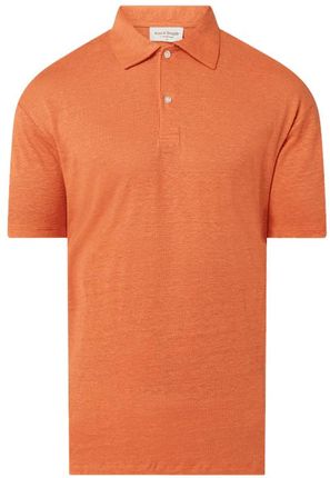 Bruun & Stengade Koszulka Polo Z Lnu Model ‘Howland’ - Ceny i opinie T-shirty i koszulki męskie JUCF