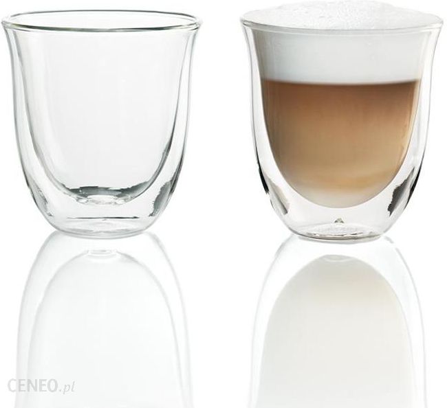 Delonghi 5513214601 190ml Cappuccino Glasses Thermo - Pack of 2