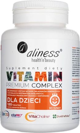 Aliness Premium Vitamin Complex Dla Dzieci 120 Tabletek Do Ssania