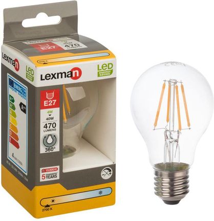 Lexman Żarówka LED E27 (230 V) 4 W 470 lm Ciepła biel