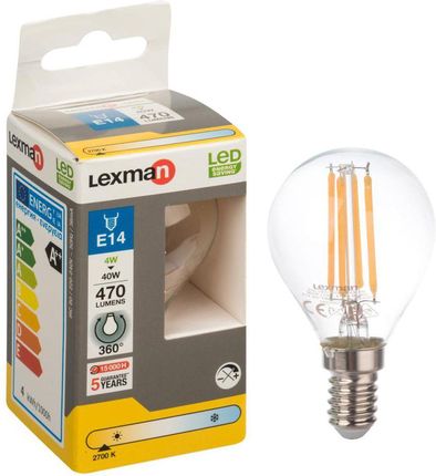 Lexman Żarówka LED E14 (230 V) 4 W 470 lm Ciepła biel