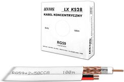 Zdjęcie Lexton Kabel Koncentryczny Rg59 + 2X0.5Cu 100M G (Lxk528) - Czechowice-Dziedzice