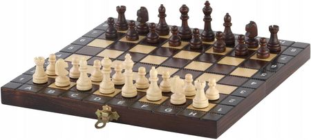 Sunrise Chess & Games Zestaw Szkolny Drewniany Szachy/warcaby/backgamm