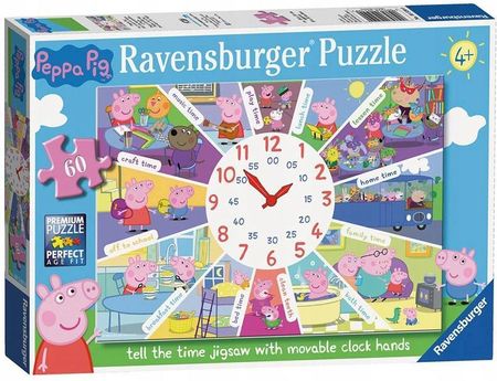 Ravensburger Puzzle Rav. Świnka Peppa 60El. Z Zegarem 095100