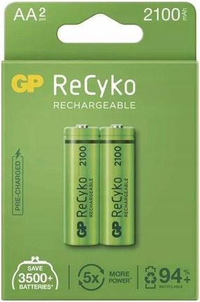 Bateria Ładowanie GP ReCyko, HR06, AA, 2100mAh, NiMH, krabička 2ks (B2121)