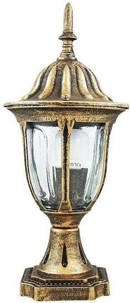 Ogrodowa Lampa Stojąca Florencja 302588 Polux Zewnętrzna Oprawa Metalowa Latarenka Outdoor Ip43 Patyna Przezroczysta