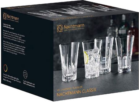 Nachtmann - Classix Zestaw Uniwersalnych Szklanek Do Drinków, Soków, Wody 344 Ml. 4szt.