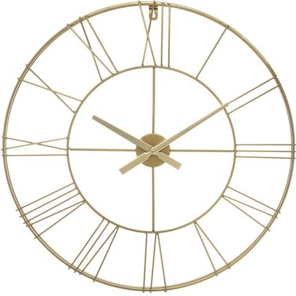 Atmosphera Okrągły Zegar Ścienny Z Metalu 3D 70Cm Złoty (166977B)
