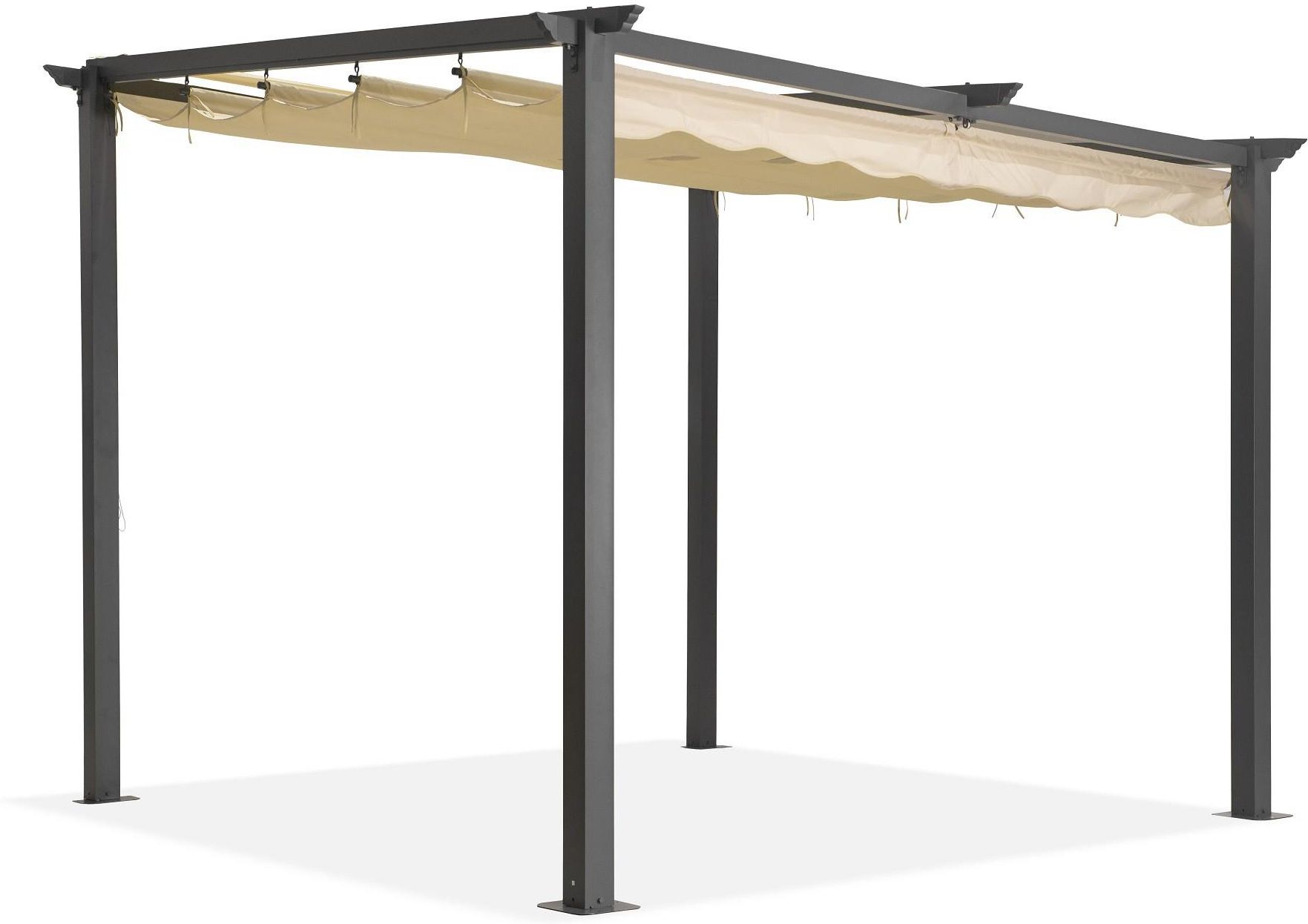 Grindi Pergola Tarasowa Szara Z Beżowym Poszyciem Keros 3X2,9M 961006 - zdjęcie 8 Grindi Pergola Tarasowa Szara Z Beżowym Poszyciem Keros 3X2,9M 961006