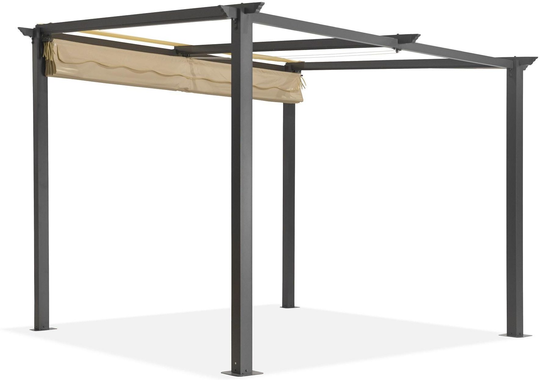 Grindi Pergola Tarasowa Szara Z Beżowym Poszyciem Keros 3X2,9M 961006 - zdjęcie 9 Grindi Pergola Tarasowa Szara Z Beżowym Poszyciem Keros 3X2,9M 961006