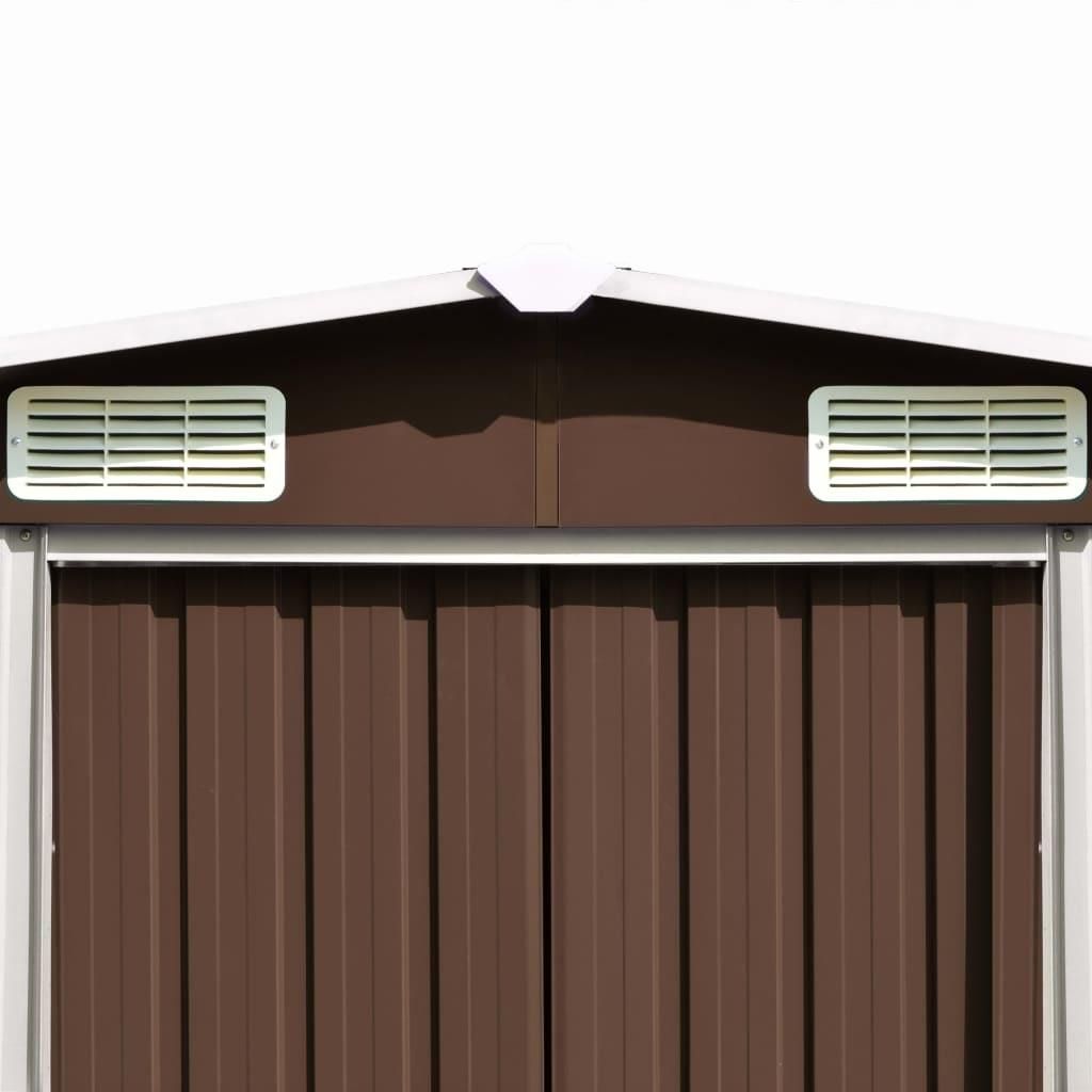 Vidaxl Szopa OgrodowaBrązowa 257X990X181cm Stal Galwanizowana - zdjęcie 2 Vidaxl Szopa OgrodowaBrązowa 257X990X181cm Stal Galwanizowana