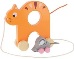 Zdjęcie Trefl Zabawka drewniana Kotek z Myszką na kółkach 61445 - Września
