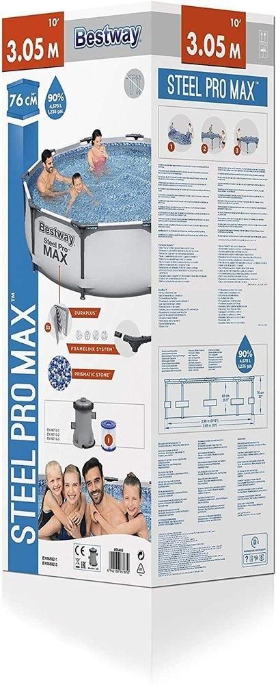 Bestway Basen Ogrodowy Stelażowy 305X76 Max - zdjęcie 1 Bestway Basen Ogrodowy Stelażowy 305X76 Max