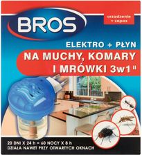 Zdjęcie Bros 3W1 Elektrofumigator Z Płynem Na Muchy, Komary I Mrówki 127g - Mielec