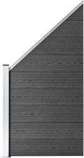 Zdjęcie Vidaxl Panel Ogrodzeniowy Wpc 95X105-180cm Czarny - Pruszcz Gdański