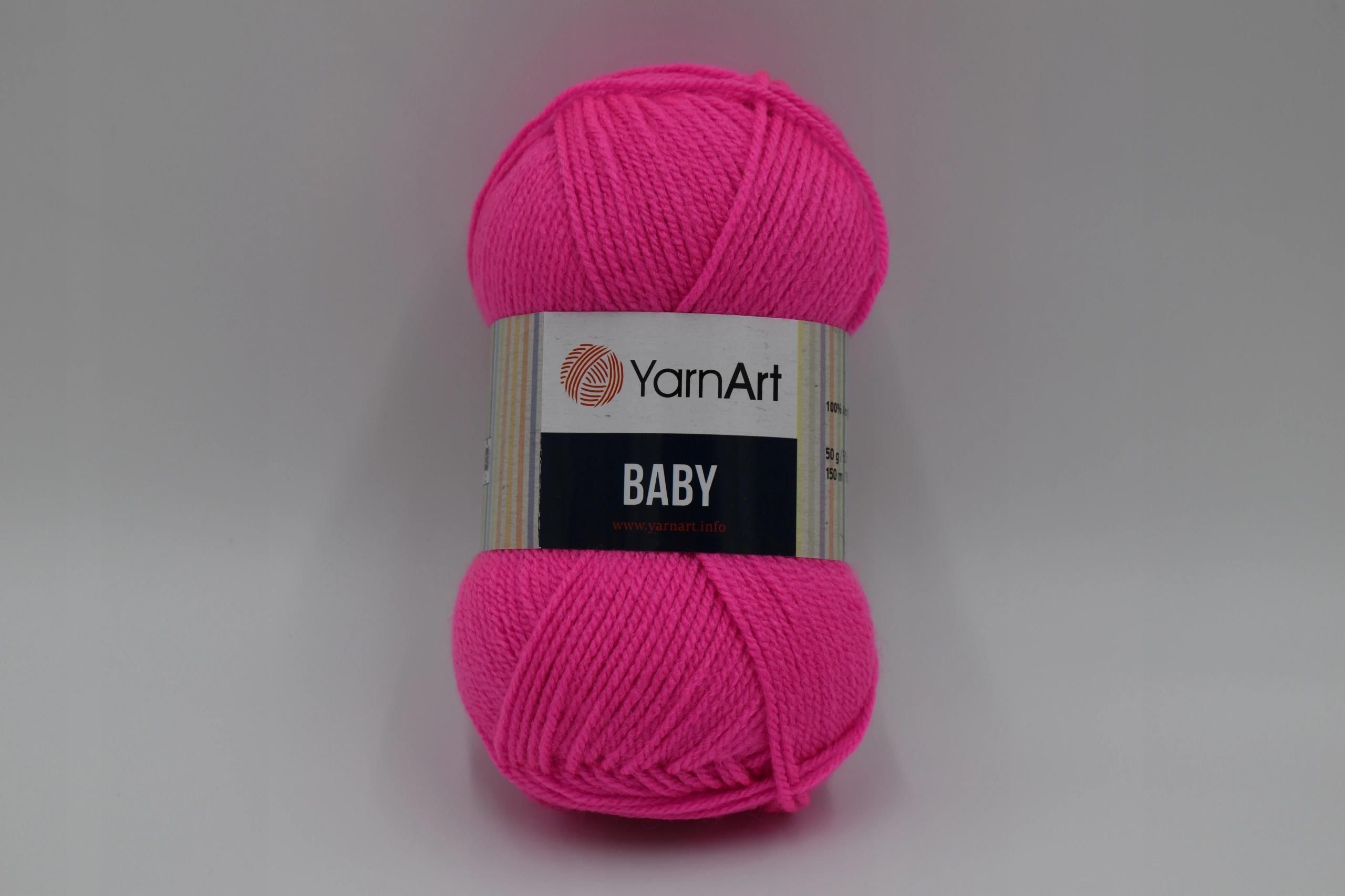 YARNART WŁÓCZKA  BABY KOLOR 174 NEONOWY RÓŻ