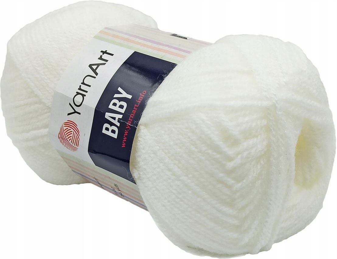 YARN-ART WŁÓCZKA BABY 150M 501 BIAŁA