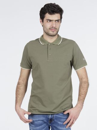 Koszulka polo Męska oliwkowa z letnim motywem - Ceny i opinie T-shirty i koszulki męskie BKJH
