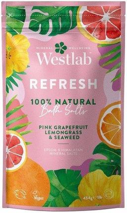 Westlab Refresh Bath Salts Odświeżająca Sól Do Kąpieli Różowy Grejpfrut & Trawa Cytrynowa & Algi 454G