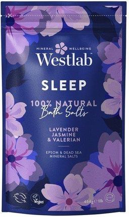 Westlab Sleep Bath Salts Uspokajająca Sól Do Kąpieli Lawenda & Jaśmin & Waleriana 454G